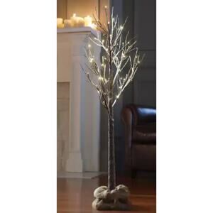 Apothecary & Company Decorative 4ft LED Snow Tree - New